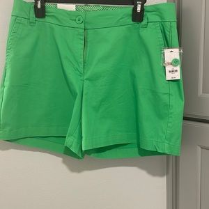 Crown and Ivy green cotton shorts